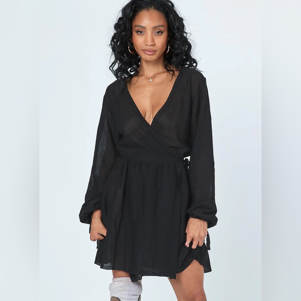 Princess Polly CHIARA MINI DRESS BLACK M/L NWT
